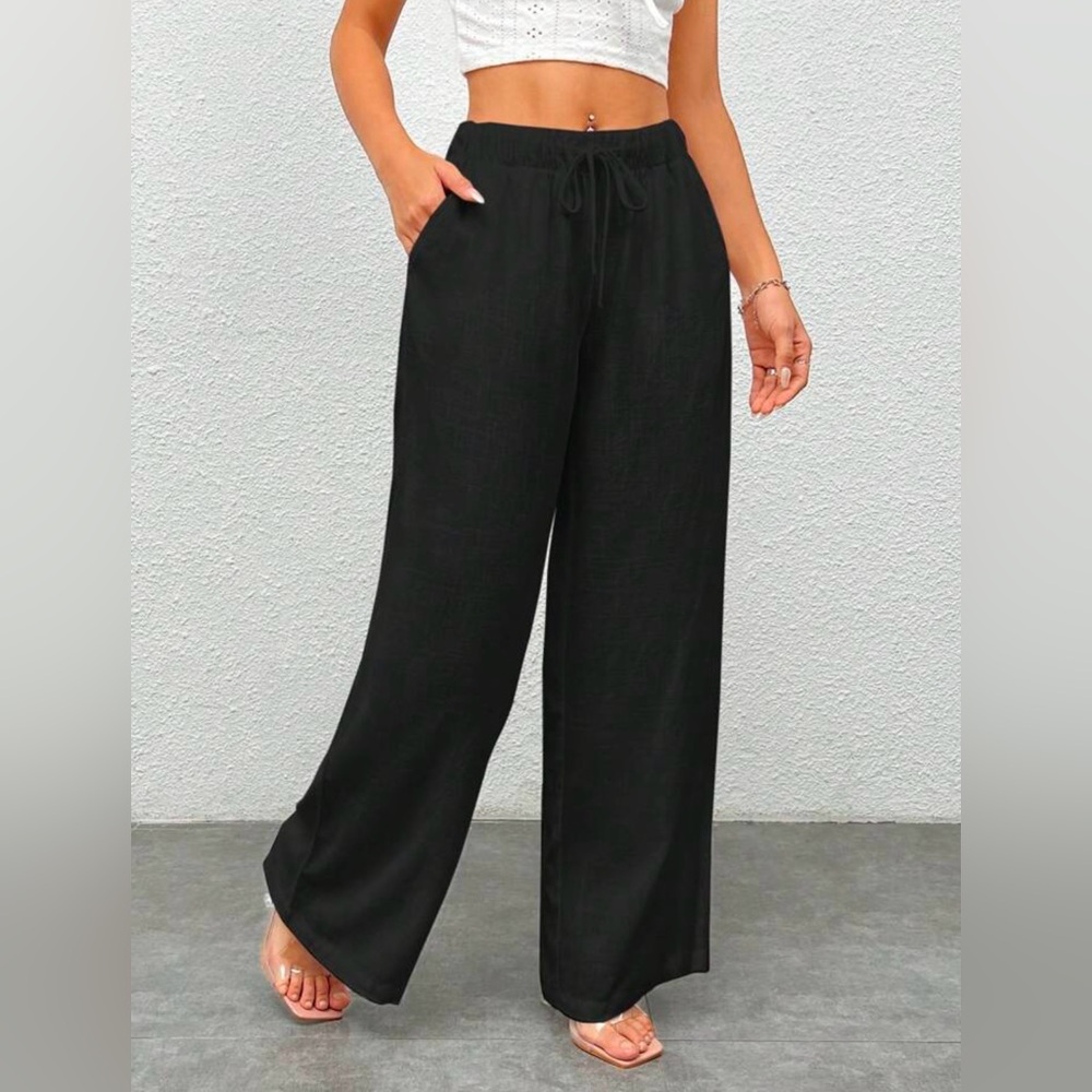 NWOT Shein Wide Leg Woven Pants - Picture 2 of 6